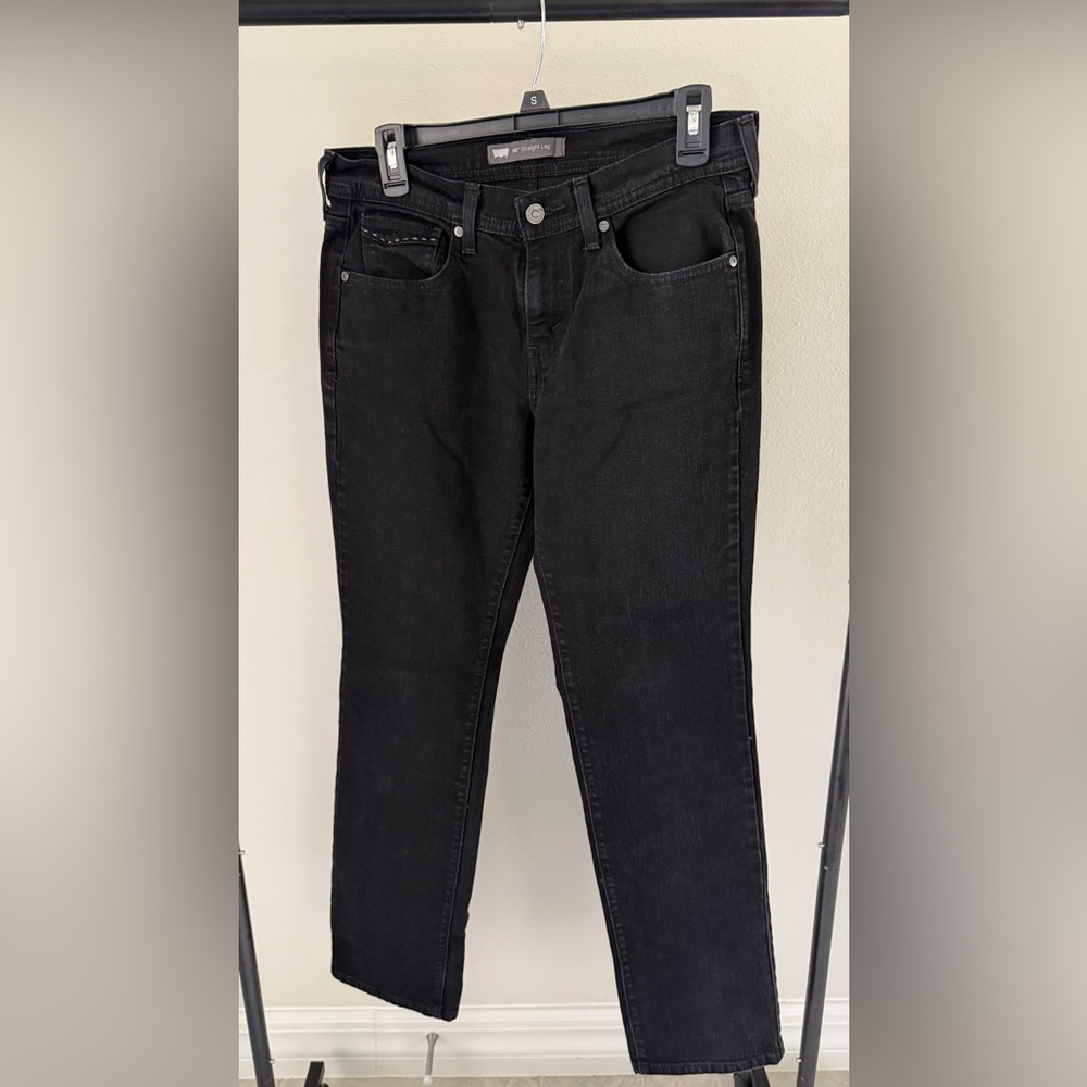 Levi's Black Straight Leg Women's Jeans size 8L/C